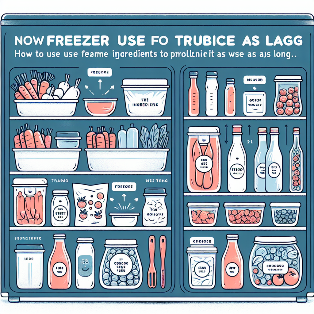 냉동실 활용법, 같은 재료로 2배 오래 쓰는 방법