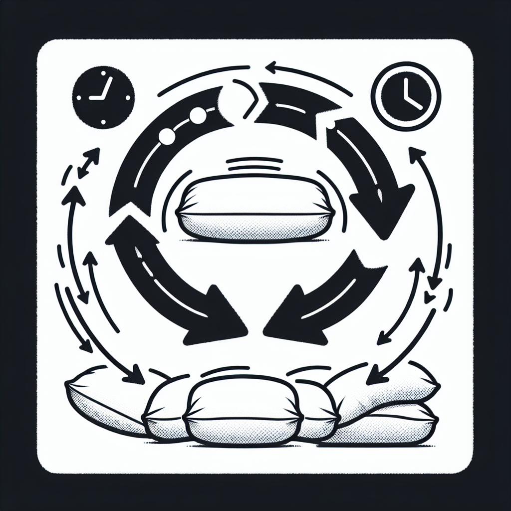 베개 위치 교체, 눌림 방지되는 주기