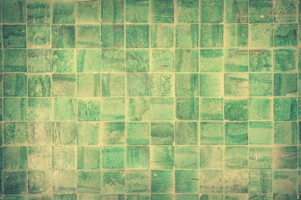 wet ceramic bathroom tile floor surface
