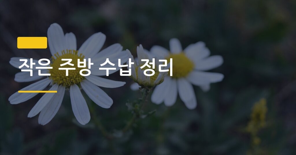작은 주방 수납 정리, 3평 원룸에서 직접 써보고 찾은 진짜 방법 5가지