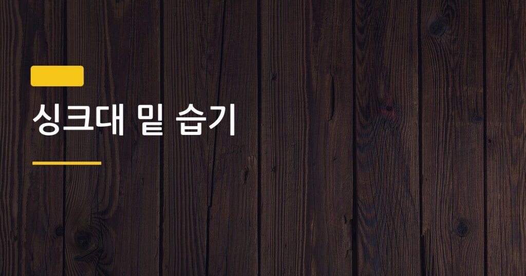 싱크대 밑 습기, 원인 3가지 직접 찾아서 해결한 솔직 후기