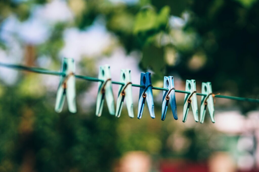plastic container drying in sunlight on balcony