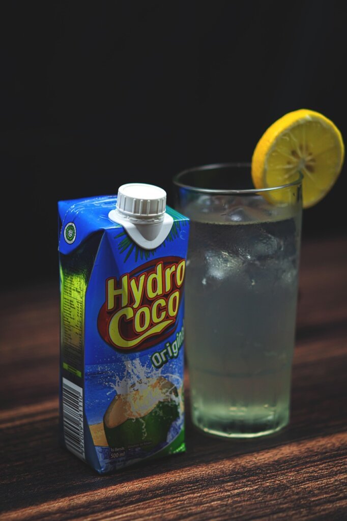 lemon juice squeezed into bowl of water inside microwave, steam visible